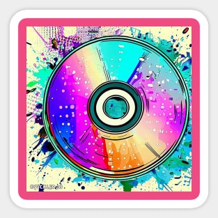 CD Pop art Sticker